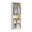 Ver imagem 4 de Guarda-Roupa Modulado 2 Portas com Prateleiras e Cabideiro Infinity Branco/Line