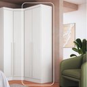 Ver imagem 2 de Guarda-Roupa Modulado 2 Portas com Prateleiras e Cabideiro Infinity Branco/Line