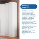 Ver mais imagens de Guarda-Roupa Modulado 2 Portas com Prateleiras e Cabideiro Infinity Branco/Line