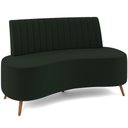 Ver imagem 1 de Sofá Chaise Living 2 Lugares 135cm para Sala Cayman K01 Veludo Verde - Lyam Decor