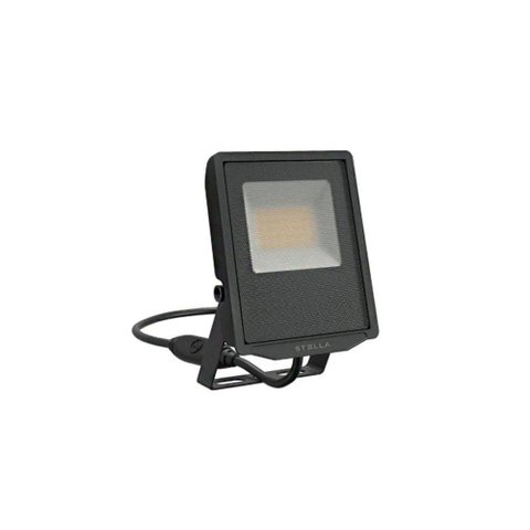 Projetor de LED Stella Evo 20W Bivolt 3000k Preto Luz Amarela Alumínio IP66