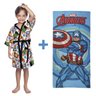 Kit Infantil Roupão + Toalha Personagens Menino Menina - P (4 a 6 anos) - Vingadores - 1