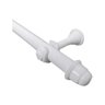 Kit Varão Suporte Simples Cortina Ponteira 19mmX2M Branco - 2