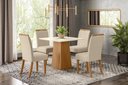 Ver imagem 1 de Mesa de Jantar Dora 90 4 Cad. Bella Linho - Henn