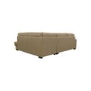 Ver imagem 5 de Sofá de Couro Canto Marrocos 3 Lugares com Chaise Direita - Manteiga