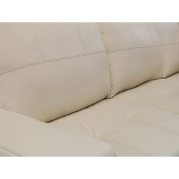 Sofá de Couro Canto Marrocos 3 Lugares com Chaise Direita - Manteiga - 9
