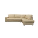 Ver imagem 2 de Sofá de Couro Canto Marrocos 3 Lugares com Chaise Direita - Manteiga