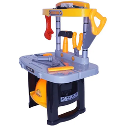Kit Bancada de Ferramentas Infantil Oficina Para Crianças Brinquedo Didático Com Acessórios 54 Peças - 4