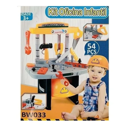 Kit Bancada de Ferramentas Infantil Oficina Para Crianças Brinquedo Didático Com Acessórios 54 Peças - 10