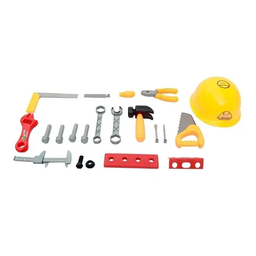 Kit Bancada de Ferramentas Infantil Oficina Para Crianças Brinquedo Didático Com Acessórios 54 Peças - 6