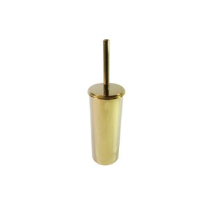 Suporte De Inox e Escova Sanitária com Cerdas Flexíveis – Dourado By Fineza