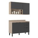 Ver imagem 2 de Cozinha Modulada Firenze FI0012 Avena Grafito - Demóbile
