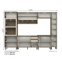 Ver imagem 4 de Cozinha Modulada Completa 06 Peças 100% MDF com Torre Quente e Paneleiro Connect