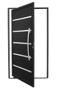 Ver imagem 1 de Porta Pivotante Alumínio Lambril Premium c/Puxador D.Preto 100 Brimak