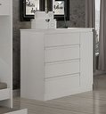 Ver imagem 1 de Cômoda para Quarto com Sapateira 4 Gavetas - 045-neve - Star Móveis
