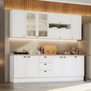Ver imagem 1 de Cozinha Compacta 07 Peças Com Aéreo De Vidro Americana Branco