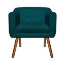Ver imagem 1 de Poltrona Decorativa Julia Suede Azul Pavão - D'Rossi
