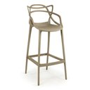 Ver imagem 4 de Kit 6 Banquetas Allegra com Encosto Design Cozinha/bancada - Nude