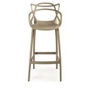 Ver imagem 3 de Kit 6 Banquetas Allegra com Encosto Design Cozinha/bancada - Nude