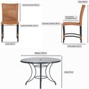 Ver imagem 2 de Mesa Ascoli 120 Cm com 6 Cadeiras Cannes de Alumínio, Pintura Preta e Trama Tela de Corda Náutica