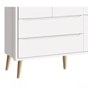 Ver imagem 3 de Guarda-roupa Retrô 3 Portas Théo New Branco Fosco com Natural - Moveisaqui