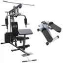 Ver imagem 1 de Estação De Musculação Com 80kg Aparelho Ginástica Academia + stepper