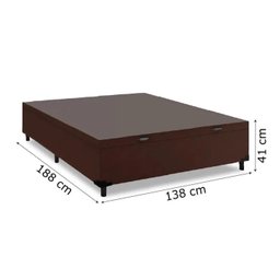 Colchão Casal Masterpocket One Side Luckspuma Maxi Life + Cama Box com Baú Casal 138x188:marrom - 9