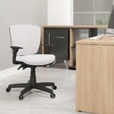 Ver imagem 2 de Kit 04 Cadeiras de Escritório Executiva Office Giratória Preto Baixa Flexi P03 Vinil Branco -