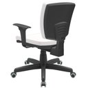 Ver mais imagens de Kit 04 Cadeiras de Escritório Executiva Office Giratória Preto Baixa Flexi P03 Vinil Branco -