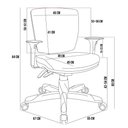 Ver imagem 5 de Kit 04 Cadeiras de Escritório Executiva Office Giratória Preto Baixa Flexi P03 Vinil Branco -