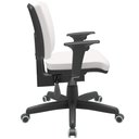 Ver imagem 7 de Kit 04 Cadeiras de Escritório Executiva Office Giratória Preto Baixa Flexi P03 Vinil Branco -