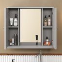 Ver imagem 2 de Espelheira Provençal 80 Cinza Mat: Cinza / Cromado