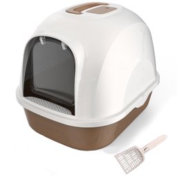 Caixa de Areia Luxo Fechada para Gato Porta Pá e Filtro Higiênico - 3