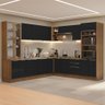 Armário de Cozinha Completa 566cm Rustic/preto Lux Madesa 01 - 2