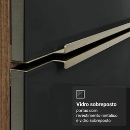 Armário de Cozinha Completa 566cm Rustic/preto Lux Madesa 01 - 7