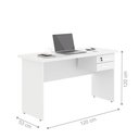 Ver imagem 5 de Escrivaninha com Armário NINA2 2 Portas 2 Gavetas 120cm Branco Casah