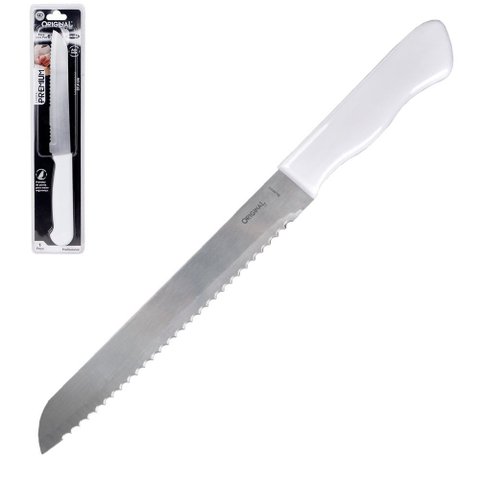 Faca para Pão em Aço Inox Cabo Branco 6 Polegada Cabo Branco Profissional - Panami