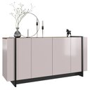 Ver mais imagens de Aparador Buffet para Sala de Jantar 4 Portas 160cm Puerto C04 Off White Nogueira Preto Fosco - Lyam