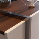 Ver imagem 6 de Aparador Buffet para Sala de Jantar 4 Portas 160cm Puerto C04 Off White Nogueira Preto Fosco - Lyam