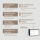 Ver imagem 5 de Gabinete para Banheiro Unik 65cm com Pia Lavatorio Suspenso Fimap Grafite Branco