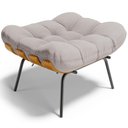 Ver imagem 1 de Puff Decorativo Costela L02 Linho Bege - Lyam Decor