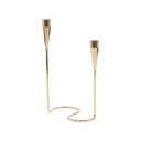 Ver imagem 1 de Castical em Metal Dourado Mart 22,5cm