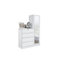 Ver imagem 1 de Cômoda Belize Plus 4 Gavetas 1 Porta - Branco Textura - Móveis Albatroz