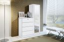 Ver imagem 2 de Cômoda Belize Plus 4 Gavetas 1 Porta - Branco Textura - Móveis Albatroz