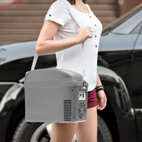 Mini Cooler 2 7L Cinza Fosco Com Porta Copos 12V Com Alca - TV013 - 4