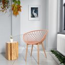 Ver imagem 2 de Kit 5 Cadeiras Poltrona Clarice Sidera Nest Web com Apoio de Braço