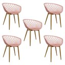 Ver imagem 1 de Kit 5 Cadeiras Poltrona Clarice Sidera Nest Web com Apoio de Braço