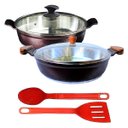 Ver imagem 1 de Jogo Frigideiras Antiaderente Usinado AA e AM 30cm T03 N09