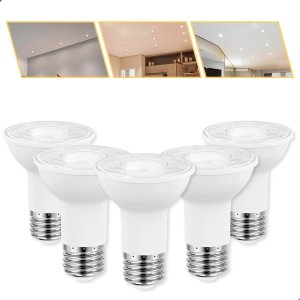 Kit com 5 Lâmpadas Led Par20 7w 4000k Bivolt | Branco Neutro 560lm Irc80