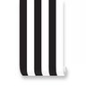 Papel de parede adesivo quarto faixa listras preto e branco - 3